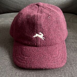 Tracksmith Burgundy Wool Blend Hat